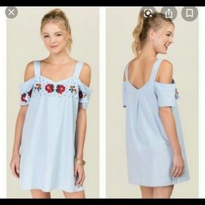 Francesca Embroidered Cold Shoulder Dress